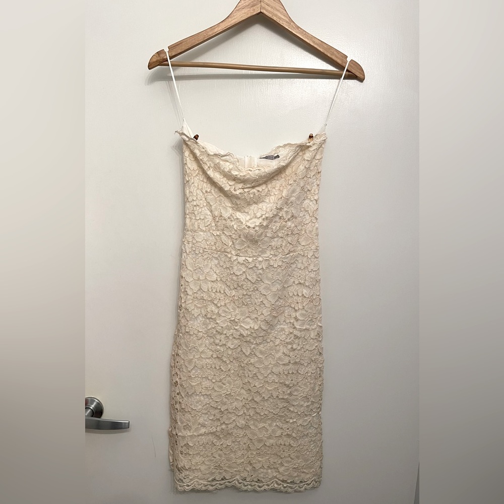 ZARA | lace strapless dress NWT, size small
